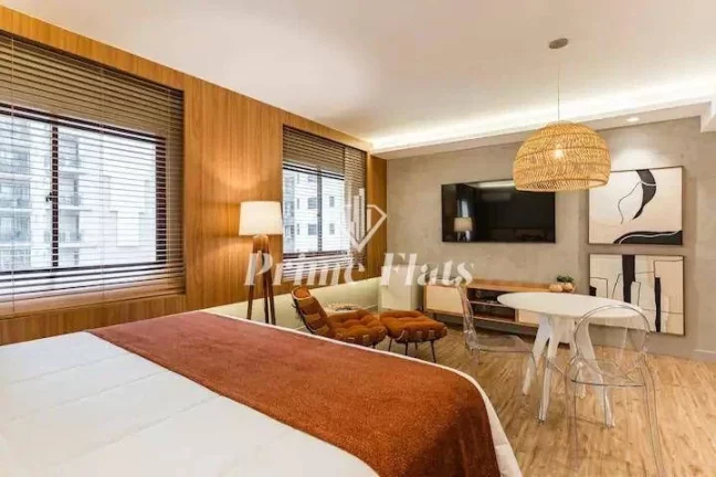 Imagem Flat disponível para locação no The World Executive Flat na Vila Olímpia, com 30m², 1 dormitório e 1 vaga