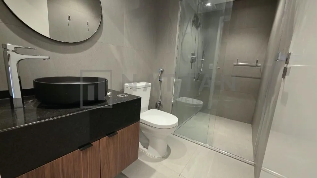 Imagem Studio mobiliado com 59 m², varanda e condomínio com piscina, sauna e quadra poliesportiva