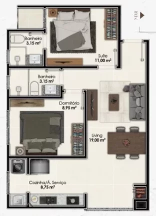 Imagem Torres de Málaga - Residencial - Apartamento à venda no bairro Morretes - Itapema/SC
