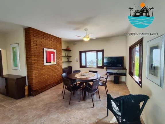 Imagem Casa para Alugar em Juquehy, 400 metros da praia, piscina, churrasqueira, 6 dormitórios, Max 15 pessoas | Juquehy Imobiliária