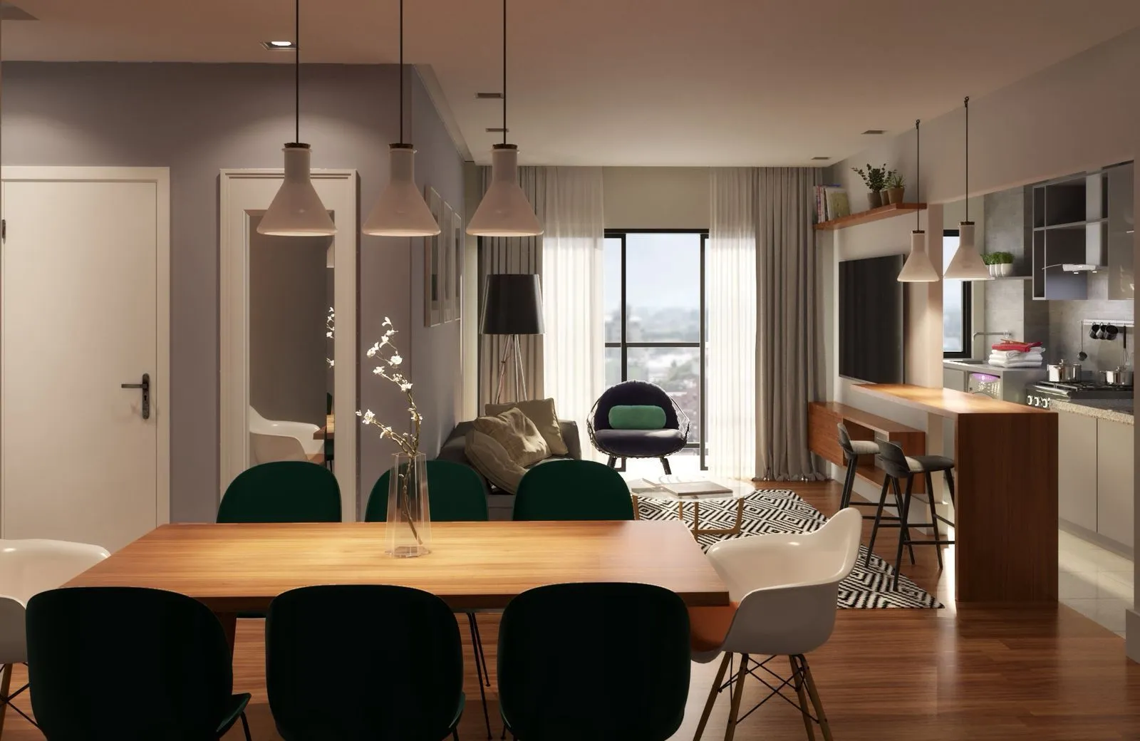 Imagem Vende-se apartamento com 2 quartos (1 suíte), 69,37m² e 1 vaga - Bela Vista
