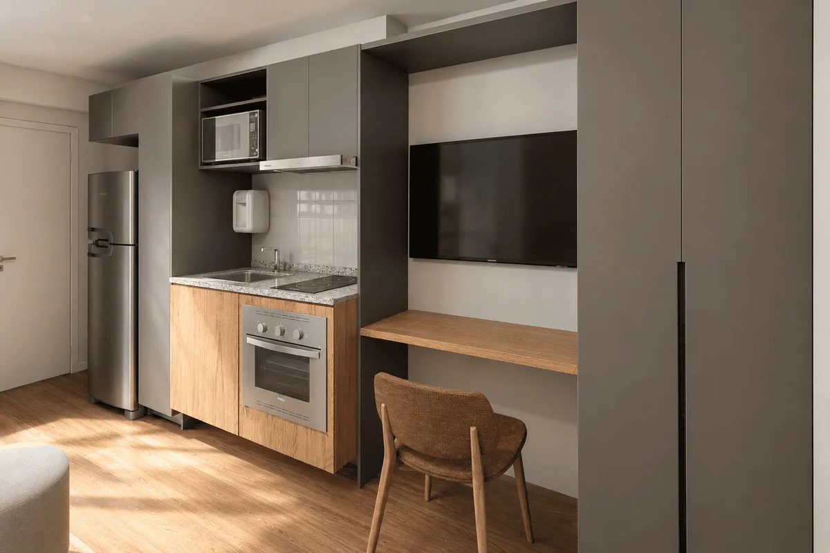 Imagem Apartamento com 1 Quarto para alugar, 26m² - Vila Mascote