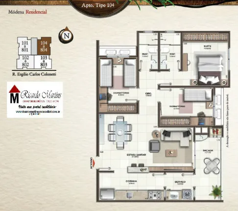 Apartamento com 3 Quartos à Venda, 94 m² em Centro - Içara