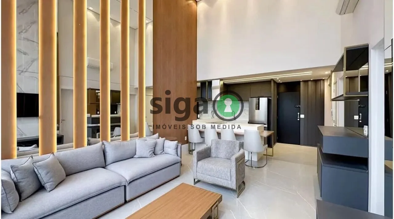 Imagem Apartamento duplex com 110m² sendo 2 quartos, 2 banheiros e 2 vagas - Jardins - São Paulo/SP