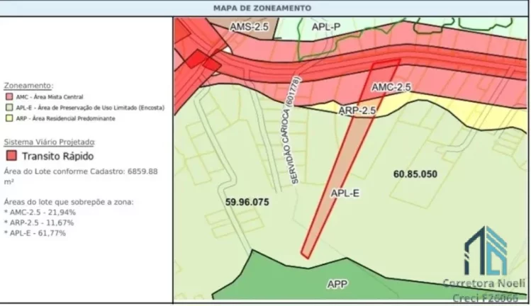 Foto do imóvel Terreno com 6.490,72m² ótima localização em Florianópolis SC