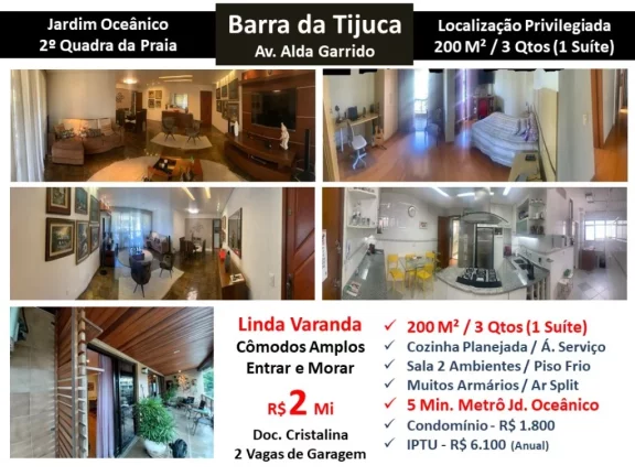 Foto do imóvel APARTAMENTO RESIDENCIAL em RIO DE JANEIRO - RJ, BARRA DA TIJUCA em AVENIDA ALDA GARRIDO