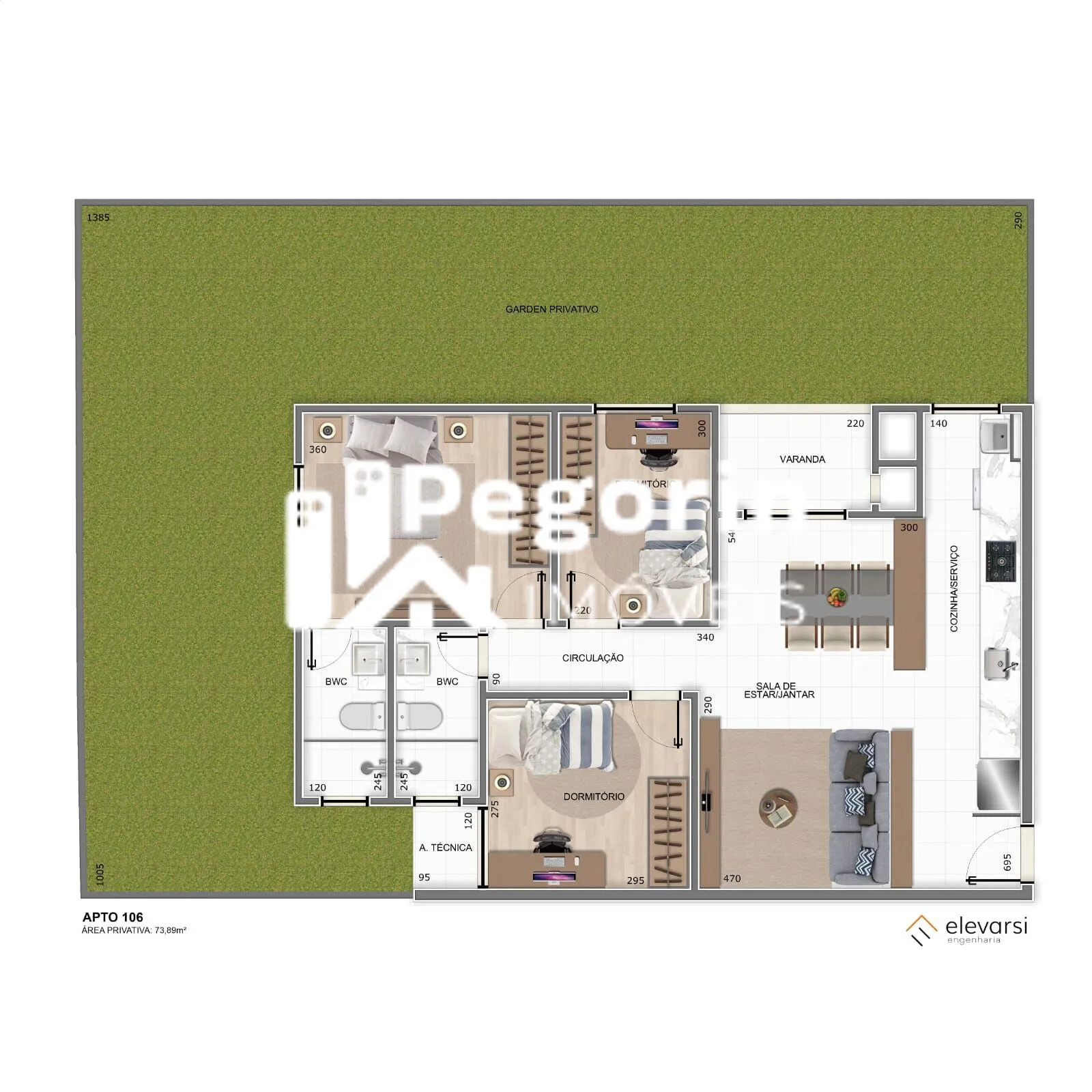 Imagem Apartamento à venda em Pinhais, Centro, com 3 quartos, 73,45m²