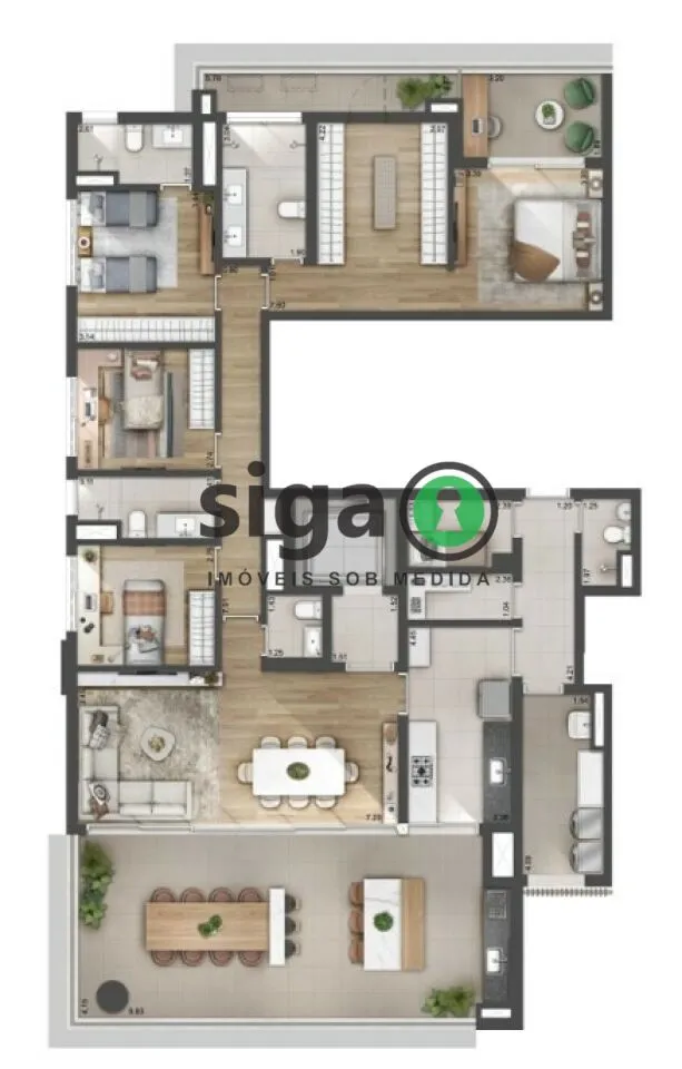 Imagem Roya Perdizes: 224m² de exclusividade e sofisticação em localização nobre