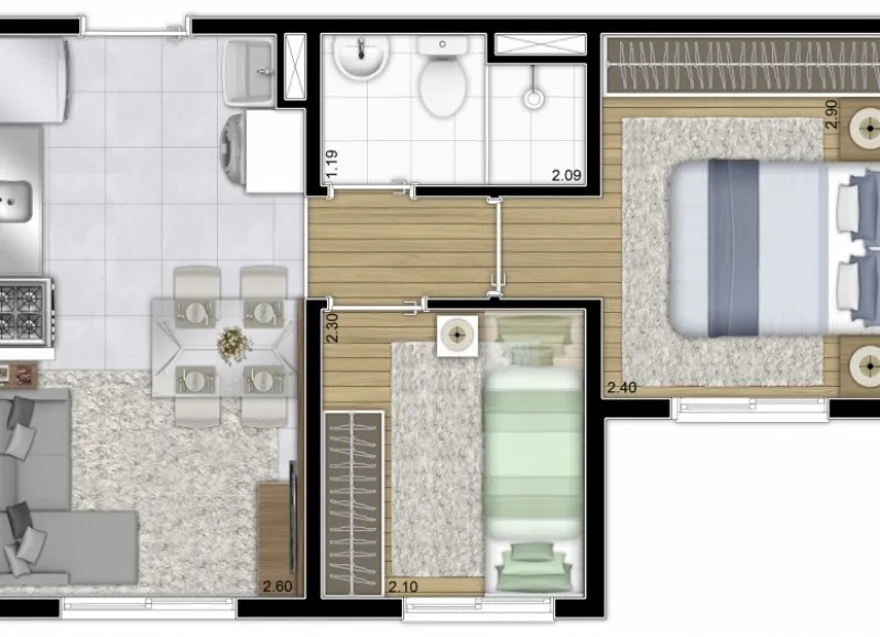 Imagem Apartamento em Sacomã, São Paulo Sp, Condomínio Plano &amp; Sacomã Antonio Gomes I, apartamento 2 quartos em Sacomã São Paulo SP, apartamento 2 dormitór