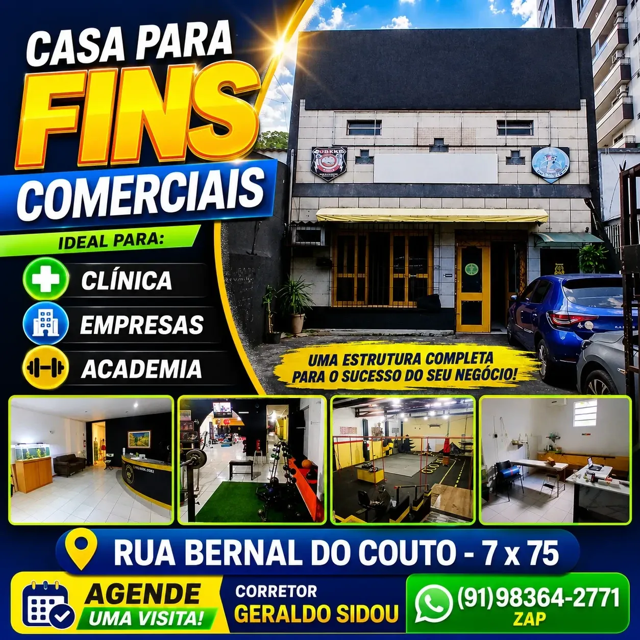 Ponto Comercial à Venda, 525 m² em Umarizal - Belém