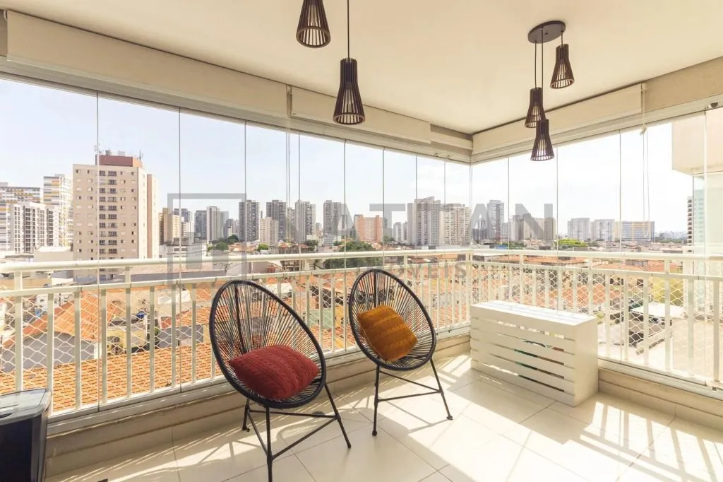 Foto do imóvel Apartamento mobiliado com 2 dormitórios no Tatuapé, 102 m², suíte, varanda e 2 vagas