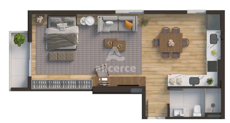 Imagem Studio à venda com 1 quarto , 53,35m² em Kobrasol São José
