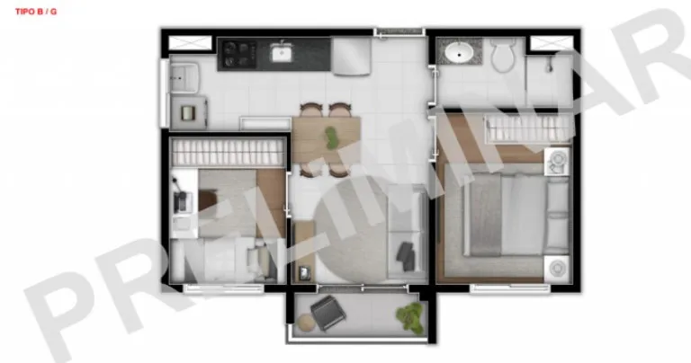 Imagem Apartamento com 2 Quartos à Venda, 37 m²em Vila Olímpia - São Paulo