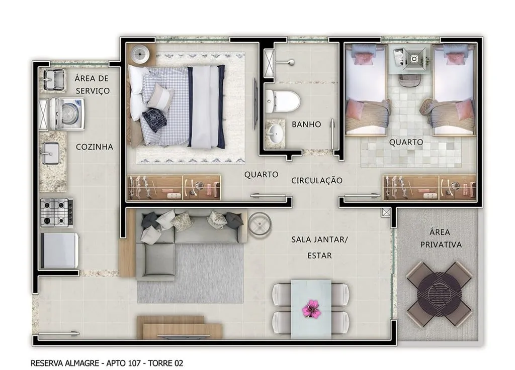 Imagem Apartamento à venda, 46 m² por R$ 359.997,00 - Ponta de Campina - Cabedelo/PB