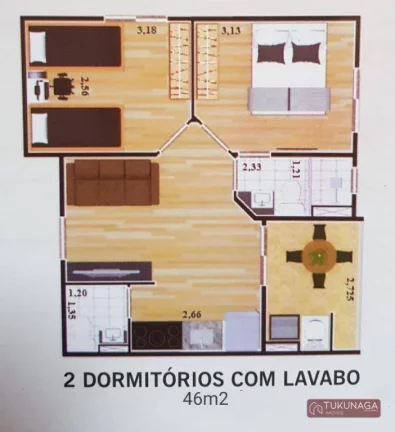 Imagem Apartamento com 2 dormitórios à venda, 46 m² por R$ 370.000,00 - Vila Galvão - Guarulhos/SP
