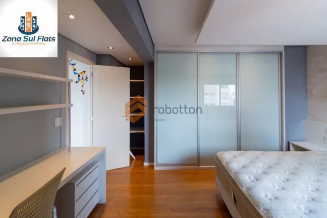Imagem Apartamento Para Alugar no Brooklin Com 1 Suíte e 2 Vagas - Varanda Gourmet