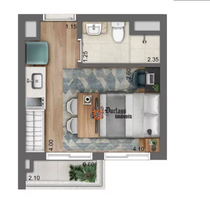 Imagem Studio com 1 dormitório à venda, 21 m² por R$ 350.000 - Brooklin - São Paulo/SP