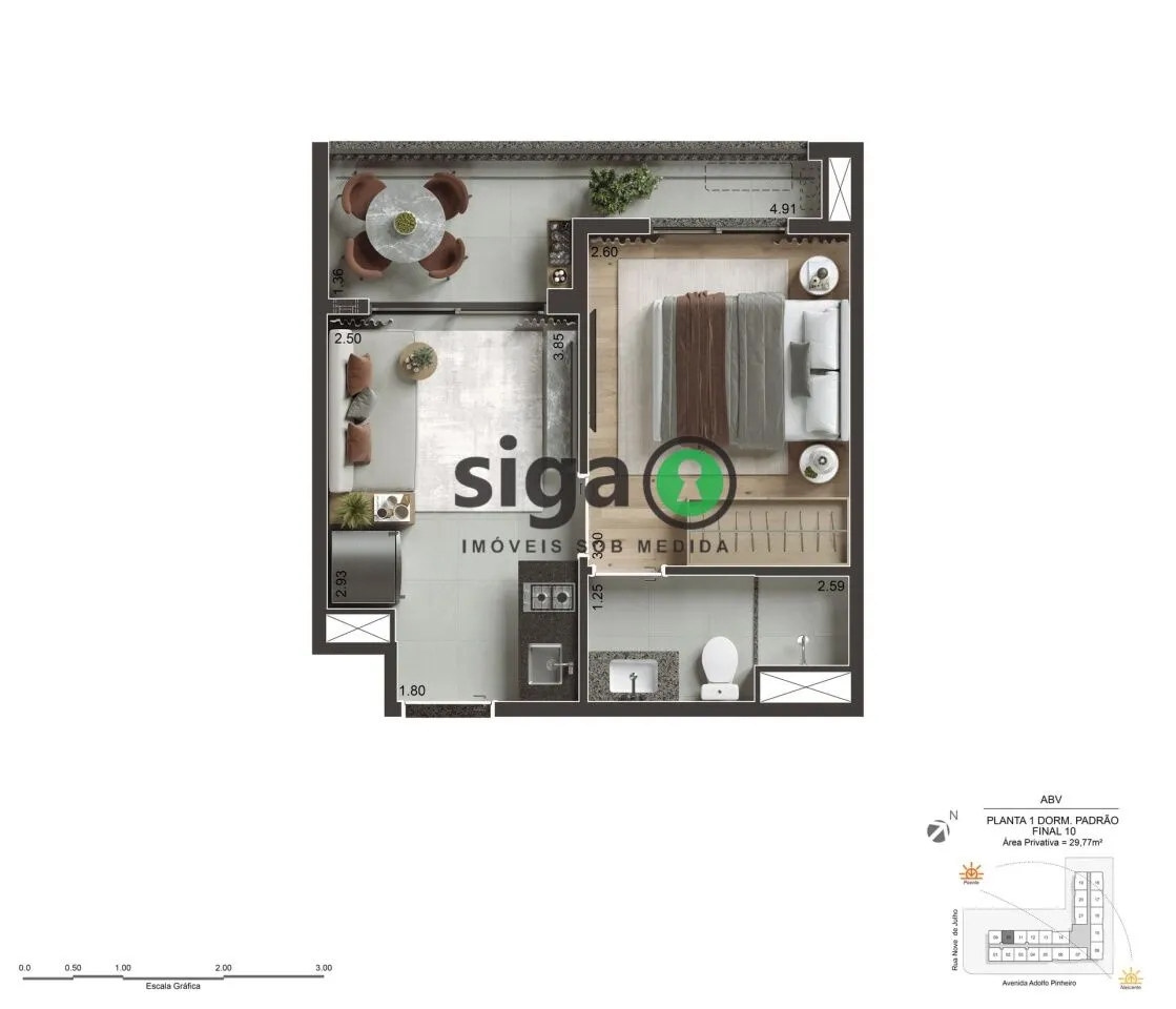 Imagem Apartamento 1 dormitório com Lazer Completo ao Lado do Metrô