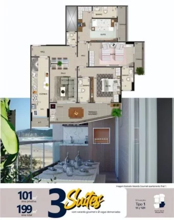 Imagem Apartamento à Venda em Aviação, Praia Grande - SP