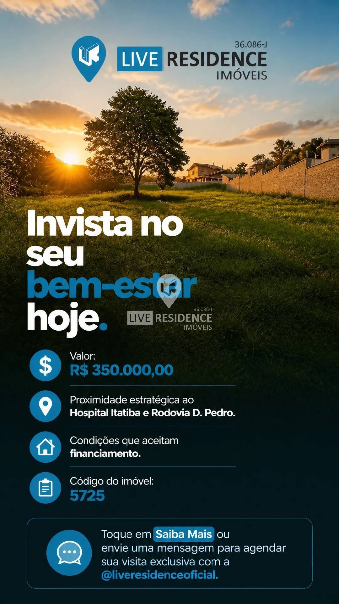 Foto do imóvel Terreno a venda Jardim Leonor, Itatiba SP