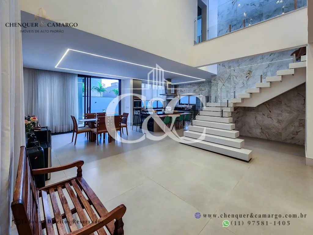 Imagem Casa porteira fechada à venda no Brisas Jundiaí, 333m², 4 dormitórios e piscina climatizada