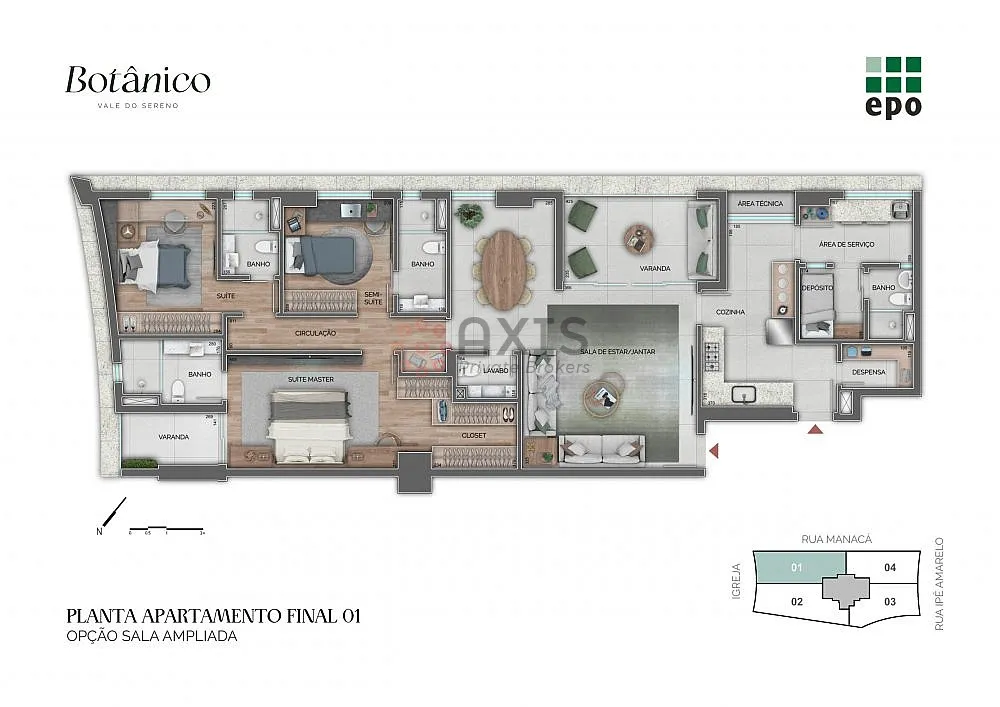 Imagem Apartamento 4 quartos no Vale do Sereno - Lazer completo