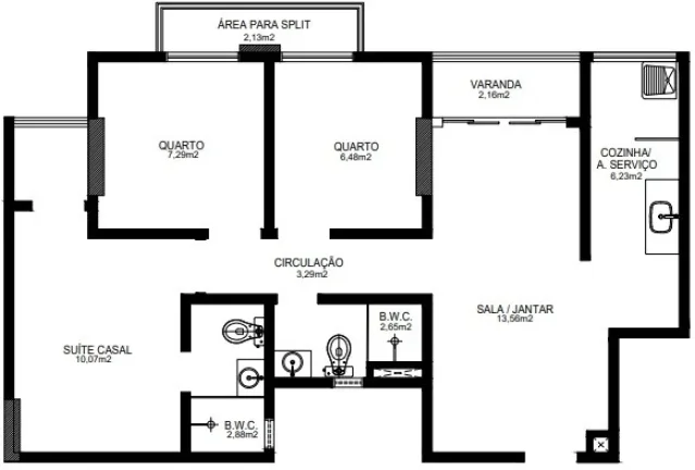 Imagem Apartamento 3 dormitórios para Venda em Teresina, Ilhotas, 3 dormitórios, 1 suíte, 2 banheiros, 2 vagas