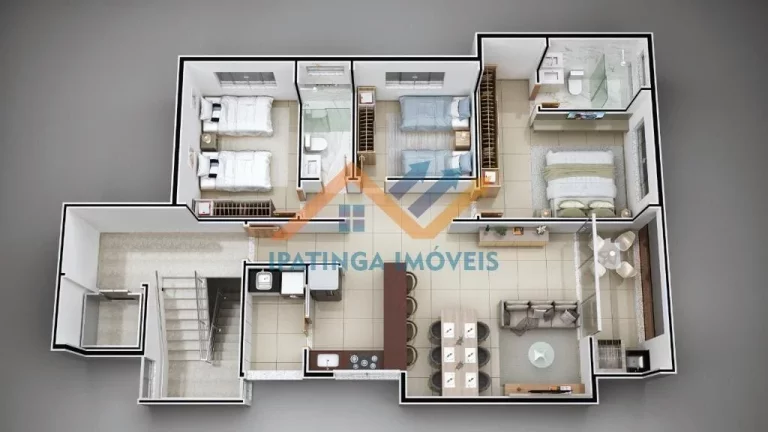 Imagem Apartamento de 3 quartos e 2 vagas de garagem no Iguaçu