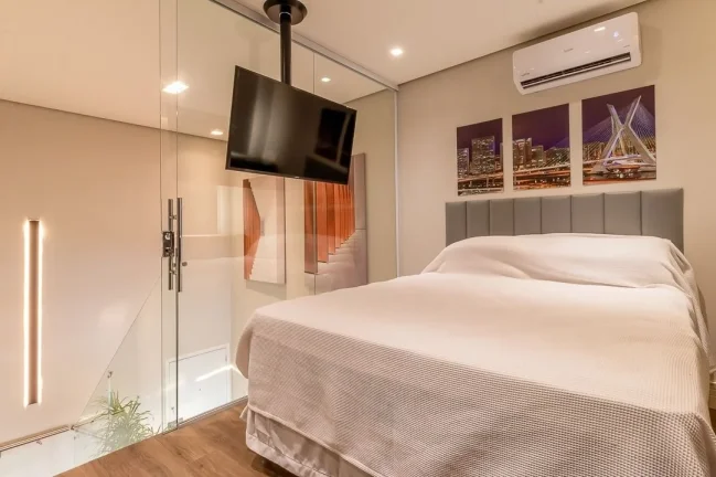 Imagem Apartamento Duplex 60M², 1Q, 1 Suíte, 1 Vaga, 1 Lavabo, Academia, Piscina, Salão de Festas, Sauna, Solarium, Área de Serviço.