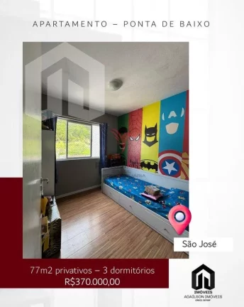 Imagem Apartamento 3 dorm à venda – Ponta de Baixo, São José sc Brasil