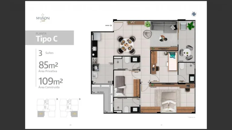 Imagem Apartamento 3 dormitórios para Venda em Teresina, Cristo Rei, 3 dormitórios, 3 suítes, 3 banheiros, 2 vagas