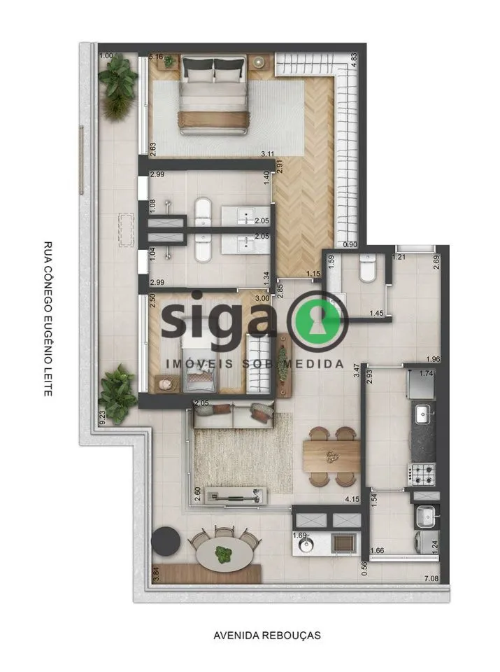 Imagem Apartamento para venda em Pinheiros 02 suítes, São Paulo - SP