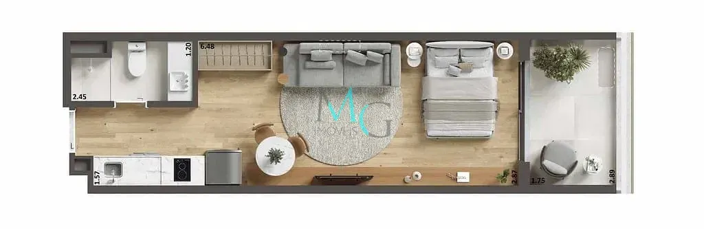 Imagem Studio à venda 1 Quarto 38.21M² Ipanema Rio de Janeiro - RJ | Be in Rio Barão da Torre