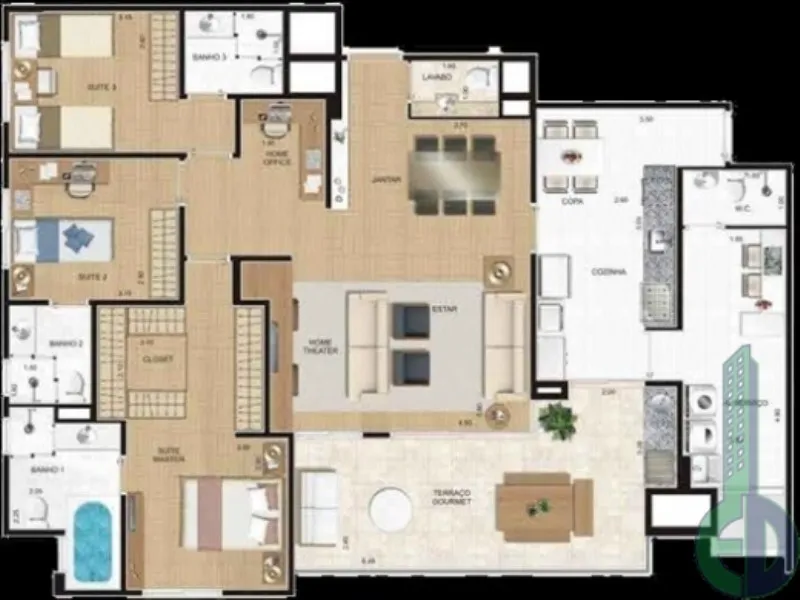 Imagem Apartamento à venda em São Caetano do Sul Sp, apartamento 4 quartos em São Caetano do Sul SP, alto padrão em são Caetano do Sul, apartamento 3 quarto