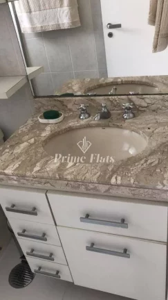 Imagem Flat disponível para locação no Condomínio Edifício Espaço Alpha, com 56m², 2 dormitórios e 1 vaga de garagem