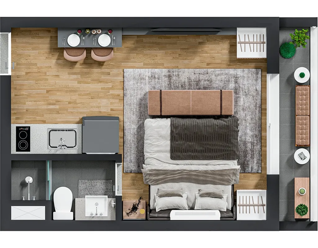 Imagem Studios e apartamentos alto padrão no ponto mais valorizado e desejado de São Paulo. Um projeto co...