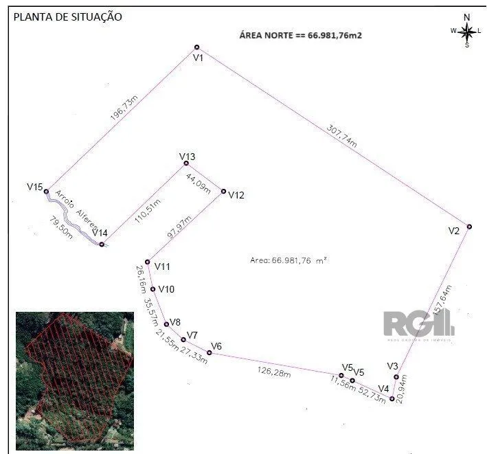 Imagem Área para Venda - 11,39ha, bairro Belém Velho