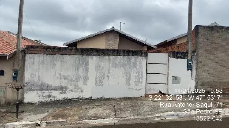 Oportunidade Única em SAO PEDRO - SP | Tipo: Casa | Negociação: Leilão | Situação: Imóvel em RUA ANTENOR SAQUI