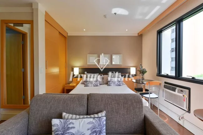 Imagem Flat disponível para locação no Transamerica Executive Jardins, com 45m², 2 dormitórios e 1 vaga