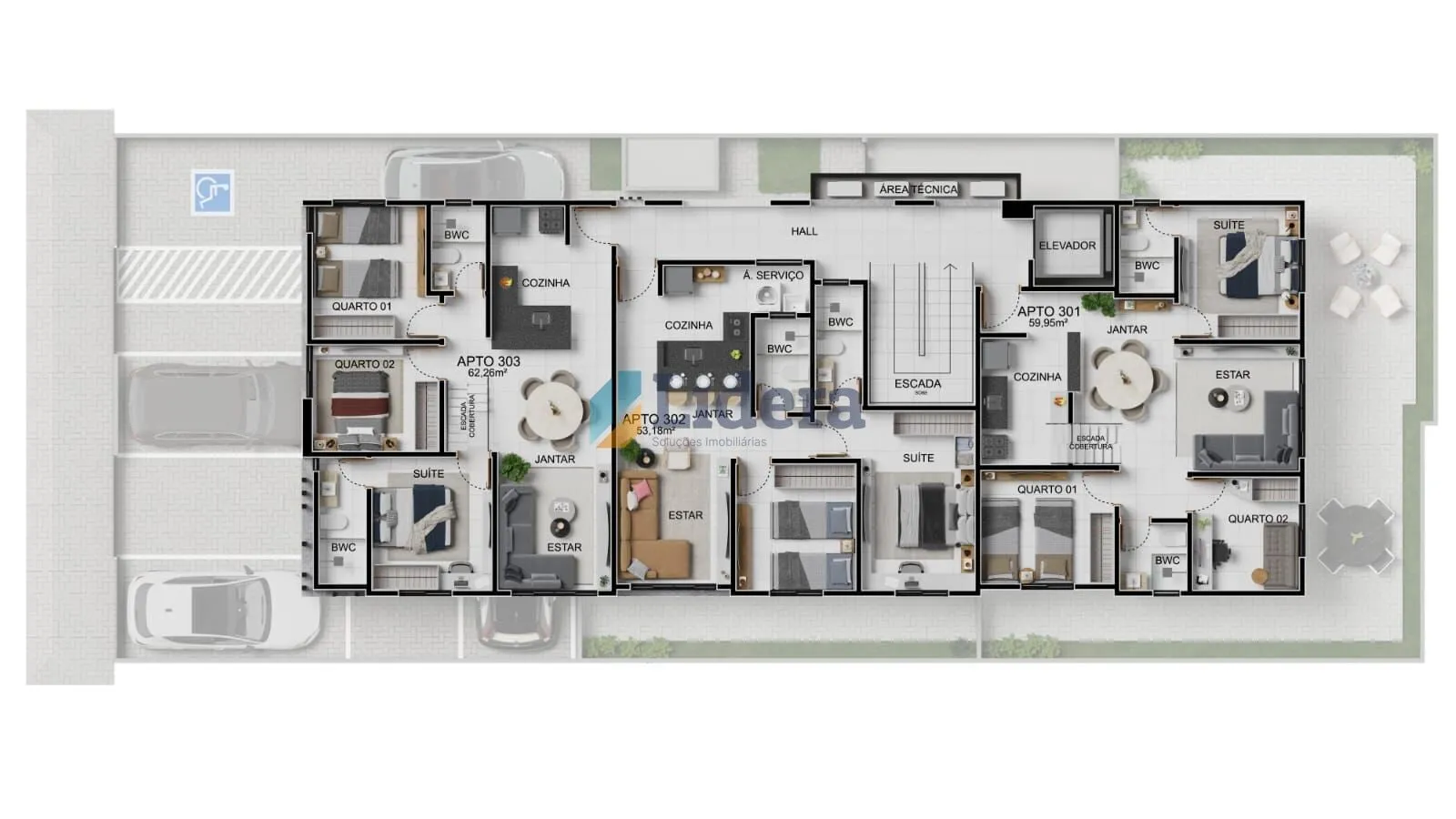 Imagem Apto á venda - 3 Quartos - 1 suítes -62m² - Bessa, João Pessoa/PB