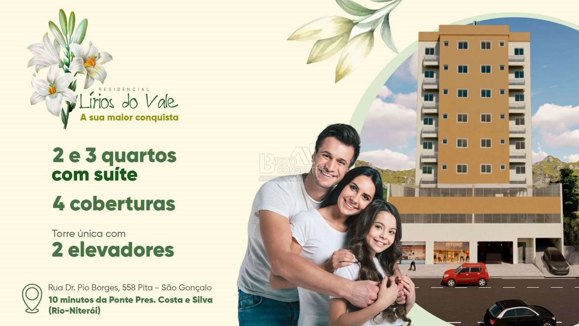 Imagem LIRIOS DO VALE - Apartamento 3 Qts, 1Suíte, 1 Varanda, 1 Vaga, Lazer Completo - Residencial Lírios do Vale - Covanca - São Gonçalo/RJ.