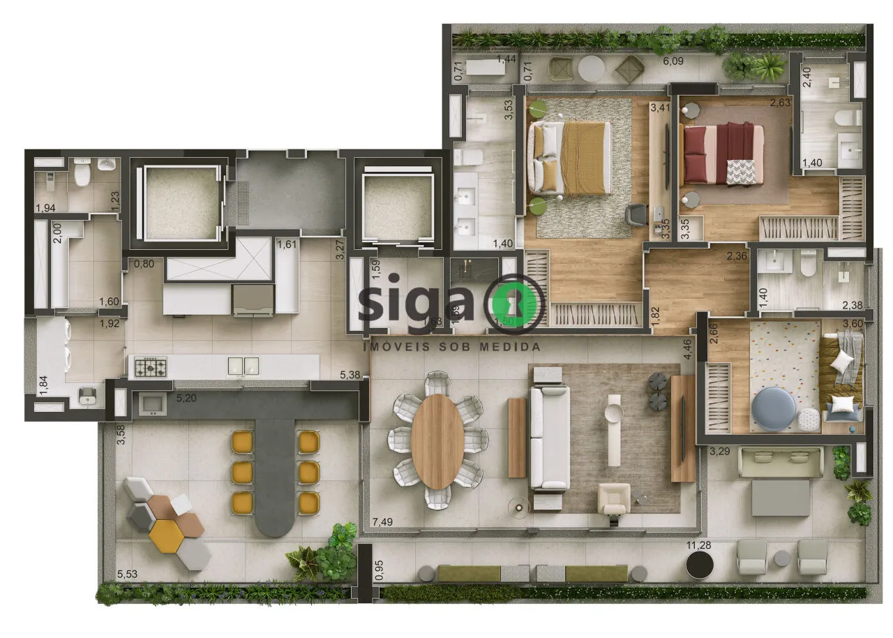Imagem Apartamento à venda em Higienópolis de 207m² com 3 suítes e 2 vagas - São Paulo