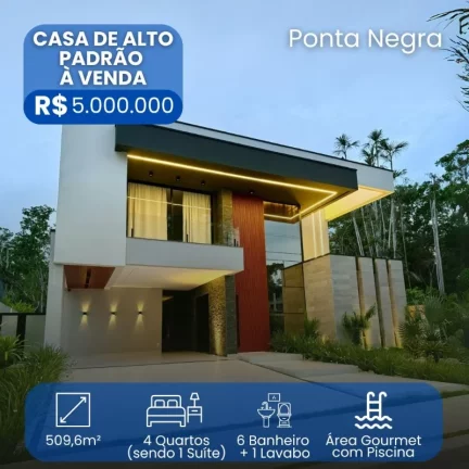 Foto do imóvel CASA RESIDENCIAL em MANAUS - AM, PONTA NEGRA