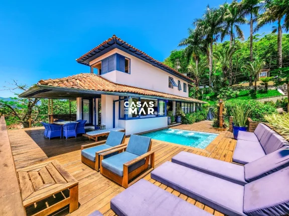 Foto do imóvel Luxuosa casa em condomínio à venda em Angra dos Reis-RJ, bairro Frade (Cunhambebe), 5 quartos, 5 suítes, 2 salas, 1 vaga, 470m².