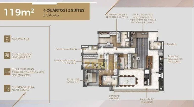 Imagem Apartamento para Venda em São Paulo, Ipiranga, 2 dormitórios, 1 suíte, 2 banheiros, 1 vaga