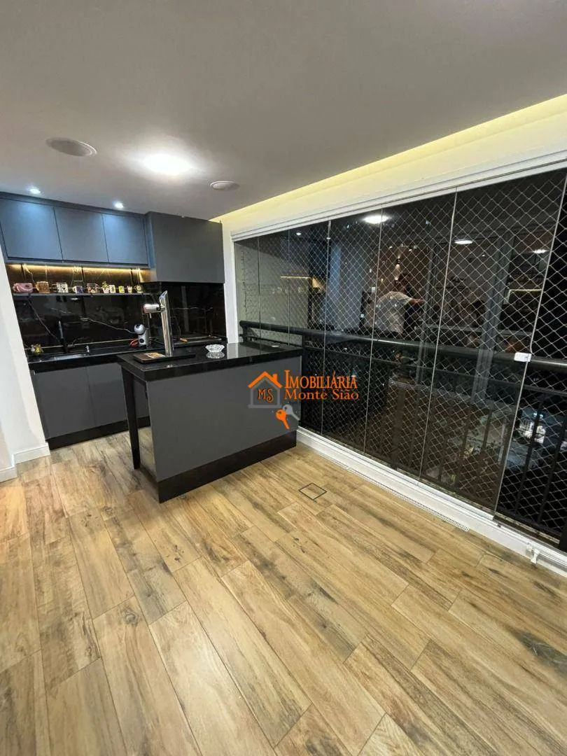 Imagem Apartamento à venda com 106m², com 3 quartos, 1 suíte, 2 vagas, varanda gourmet e fino acabamento, Jardim Flor da Montanha, Guarulhos, S