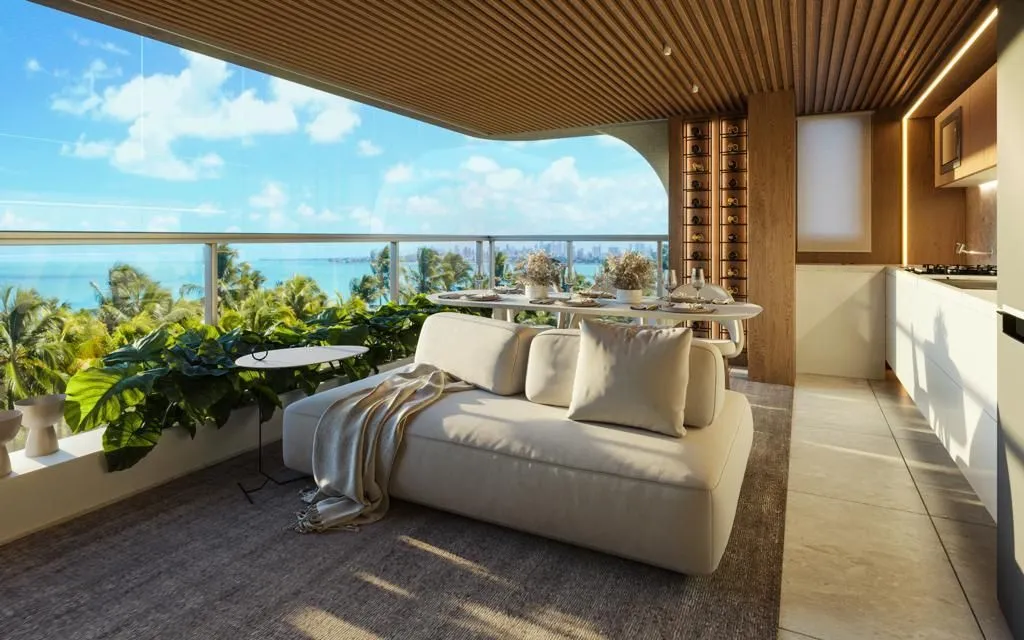 Imagem Apartamento Garden de 127 m² em Intermares, com 3 suítes, piscina privativa, vista definitiva para o mar e alto padrão.