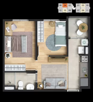 Imagem CASTELO BUTANTA APARTAMENTO COM VARANDA E VAGA DE GARAGEM AO LADO DA USP PELO MINHA CASA MINHA VIDA