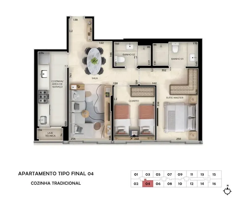 Imagem Apartamento com 2 Quartos à Venda, 62 m² em Setor Noroeste - Brasília