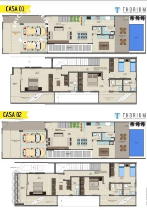 Imagem Casas duplex a venda com 3 dormitório sendo 3 suítes, lavanderia, lavabo, área gourmet com churrasqueira e piscina!
